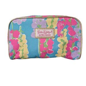 New Lilly Pulitzer for Estee Lauder Floral Makeup Cosmetic Bag